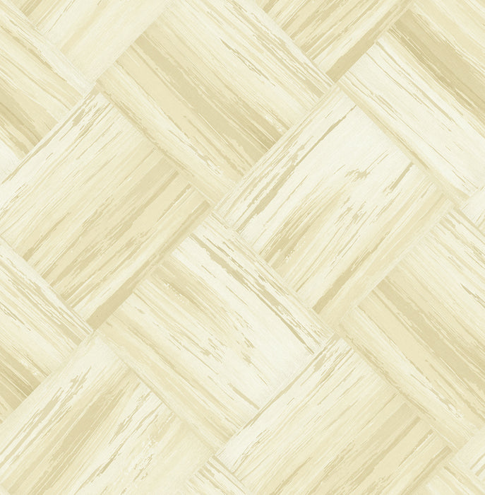 Seabrook Designs Masquerade Weave Metallic Gold And Off-white Wallpaper Sample NE51405