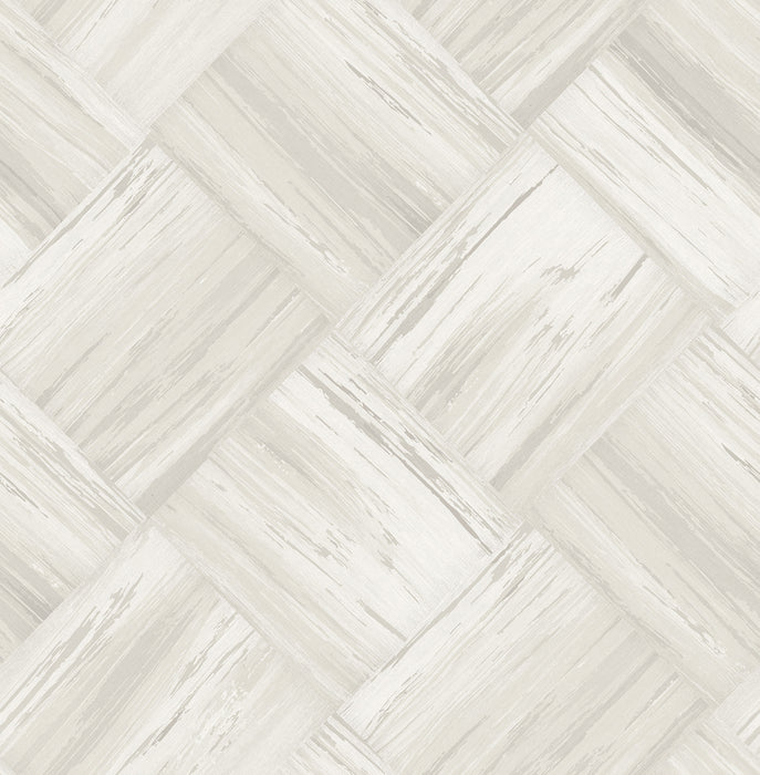 Seabrook Designs Masquerade Weave Gray And Off-white Wallpaper NE51408