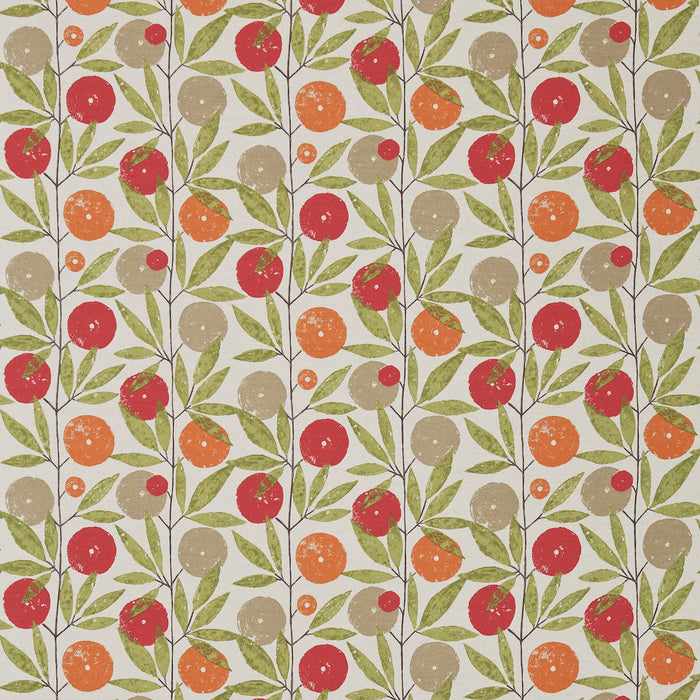 Scion Blomma Tangerine/Chilli/Citrus 120358 Fabric Sample NFIK120358