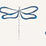 Scion Dragonfly Indigo/Peacock/Chalk 110246 Wallpaper Sample NMEL110246