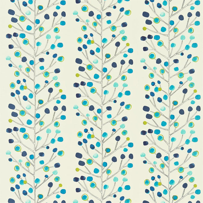 Scion Berry Tree Peacock/Blue/Lime 120049 Fabric Sample NMEL120049