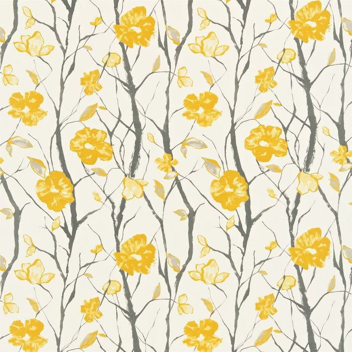 Scion Celandine Chalk/Charcoal/Sunflower 120055 Fabric Sample NMEL120055