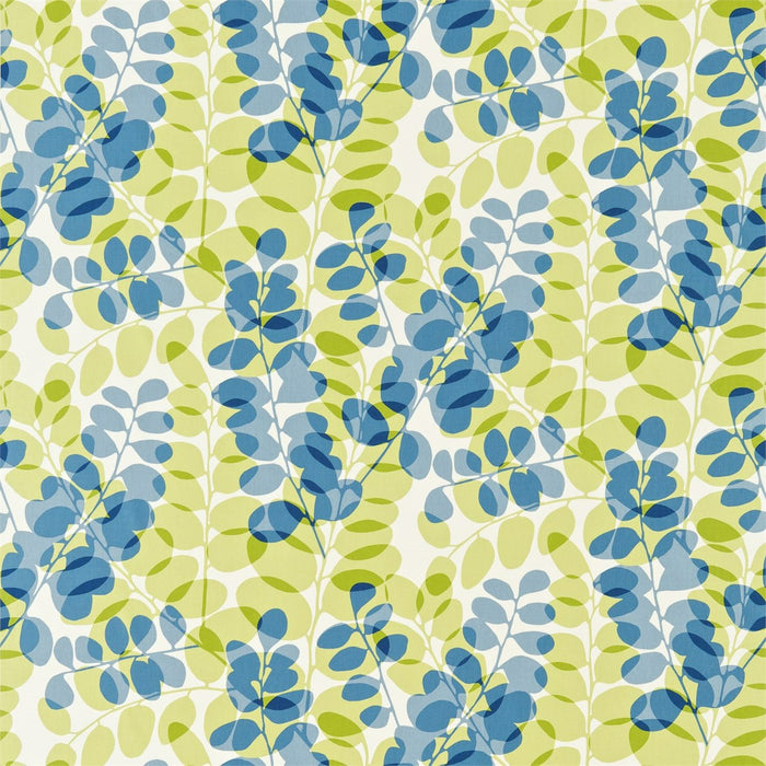 Scion Lunaria Chalk/Denim/Lime 120062 Fabric Sample NMEL120062