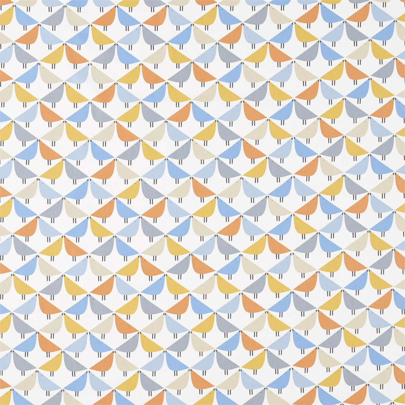 Scion Lintu Satsuma/Sky/Pebble 120585 Fabric Sample NNOU120585