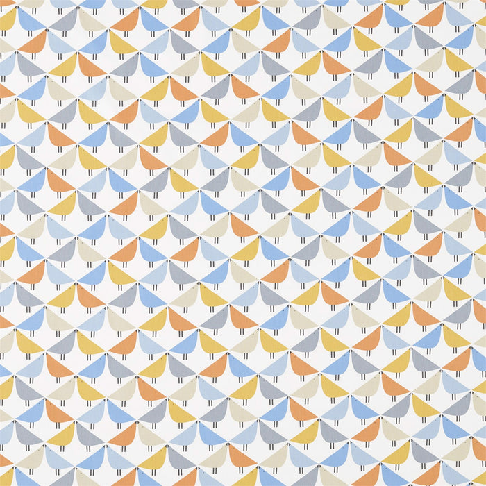 Scion Lintu Satsuma/Sky/Pebble 120585 Fabric Sample NNOU120585