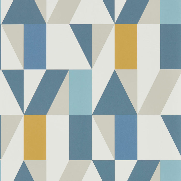 Scion Nuevo Indigo/Slate/Satsuma 111831 Wallpaper Sample NNUE111831