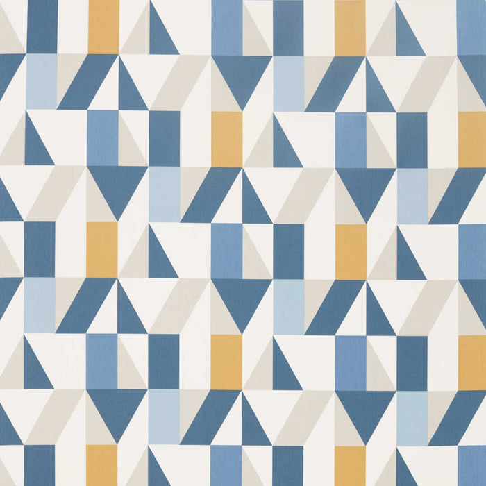 Scion Nuevo Indigo/Slate/Satsuma 120709 Fabric Sample NNUE120709