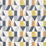 Scion Nuevo Dandelion/Charcoal/Brick 120710 Fabric Sample NNUE120710