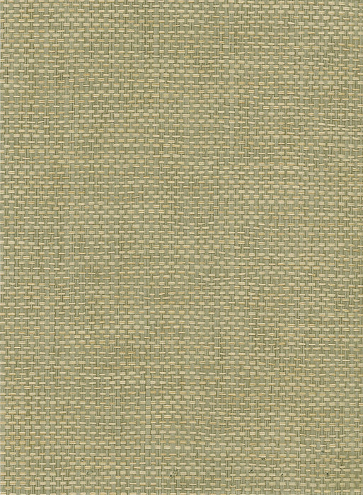 Seabrook Designs Paperweave Green, Tan Wallpaper NR107X