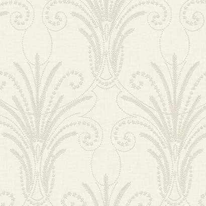 York Candlewick White Wallpaper NR1572