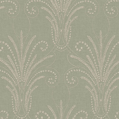 York Candlewick Green Wallpaper NR1577