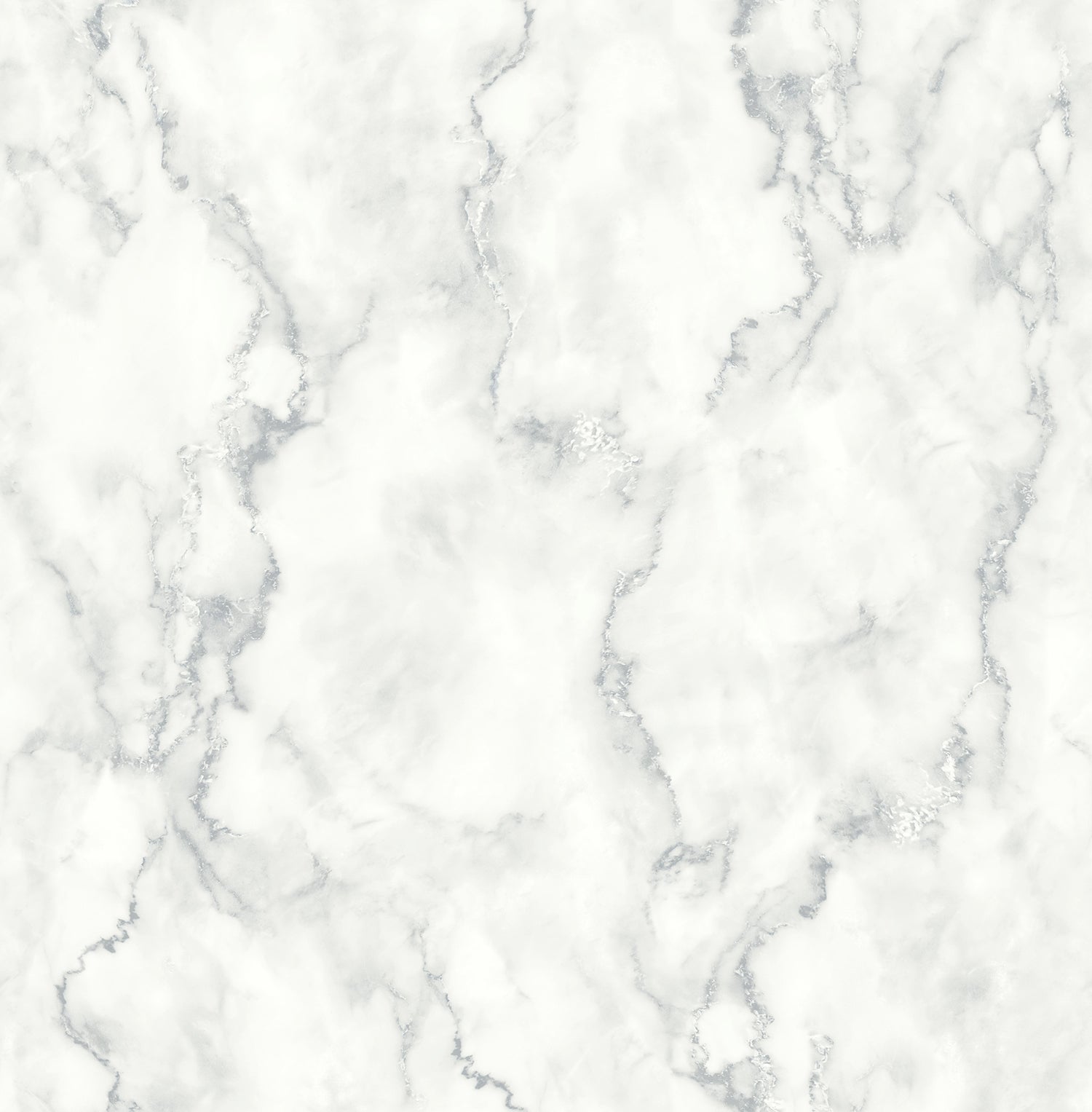 NextWall Faux Marble Gray & Metallic Silver Wallpaper NW30400