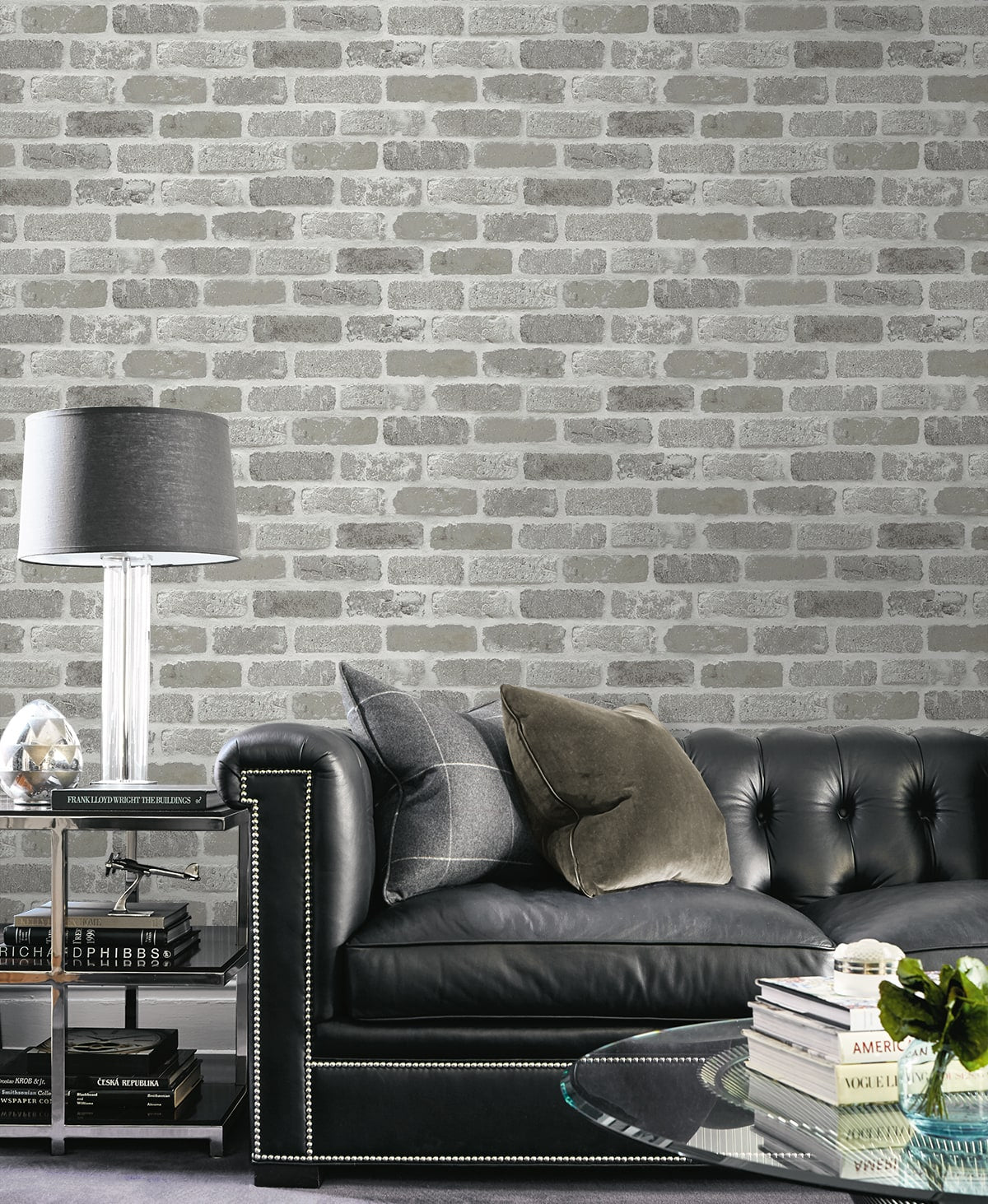 NextWall Washed Brick Pumice Stone Wallpaper NW30508