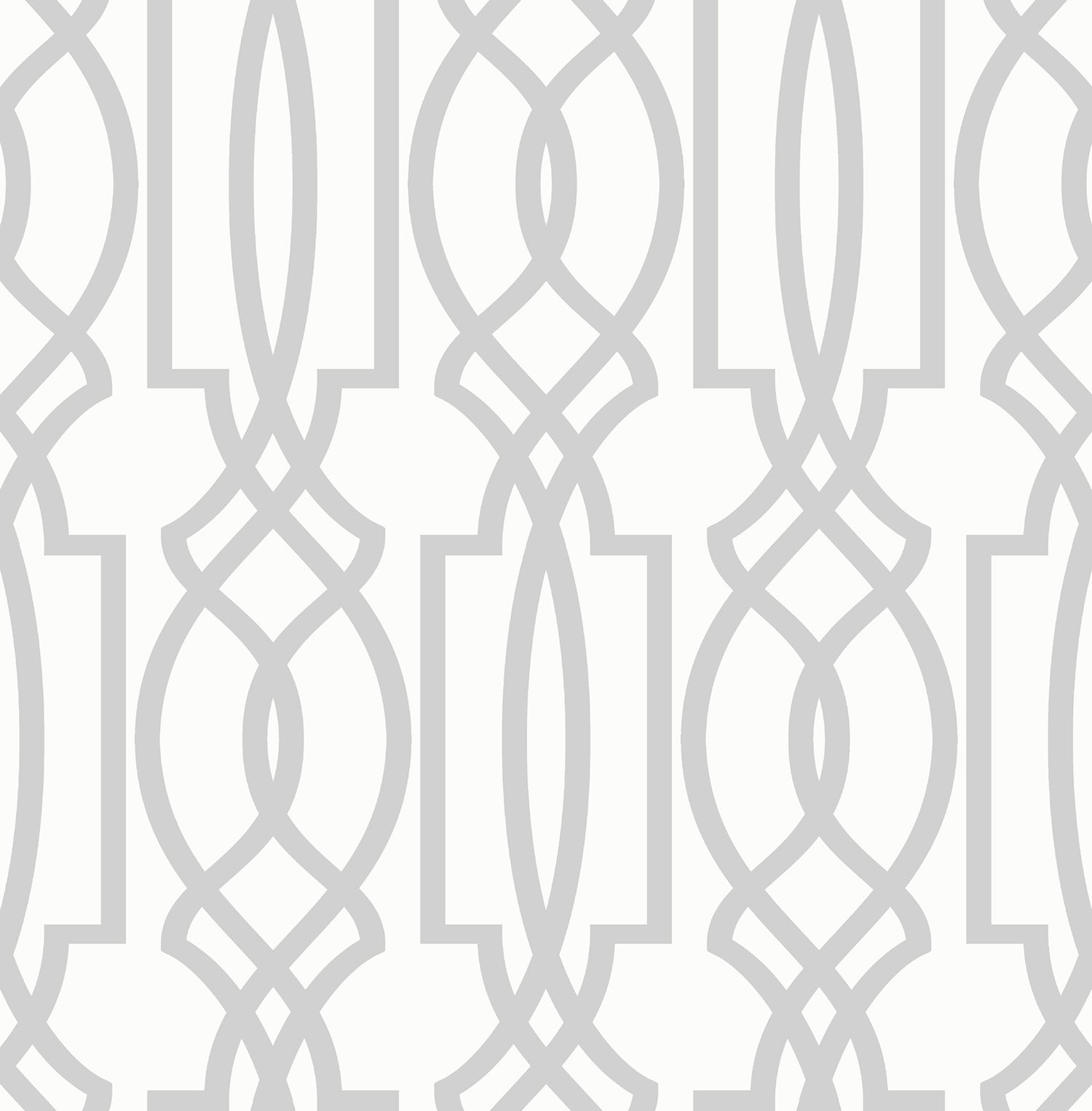 NextWall Soft Gray Deco Lattice Soft Gray & White Wallpaper NW31508