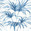 NextWall Tropical Palm Leaf Coastal Blue Wallpaper Sample NW32502