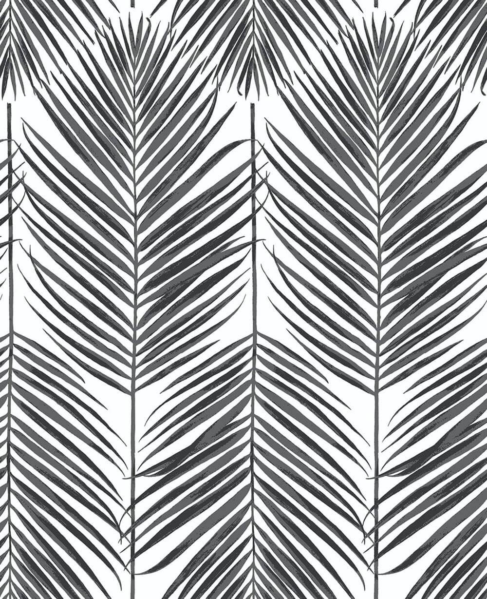 NextWall Paradise Palm Ebony Wallpaper NW33000