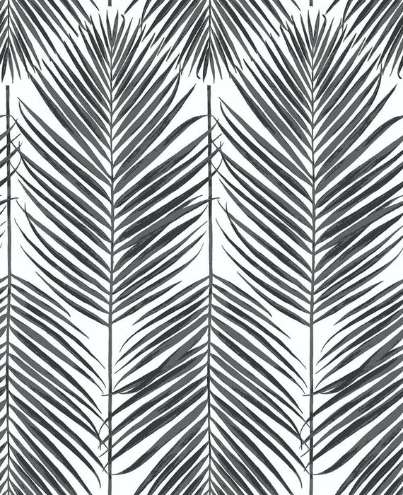 NextWall Paradise Palm Ebony Wallpaper NW33000