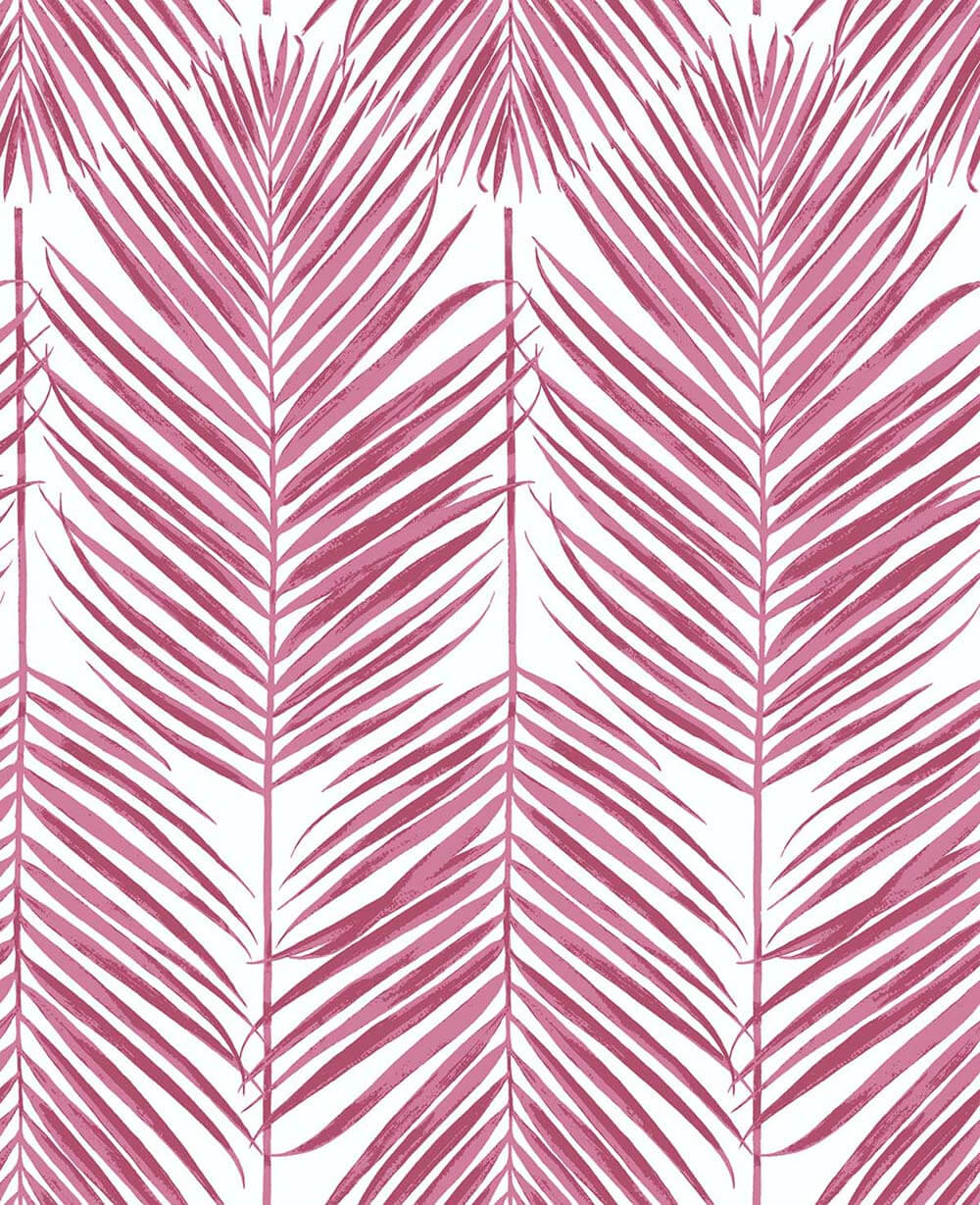 NextWall Paradise Palm Cerise Pink Wallpaper NW33001