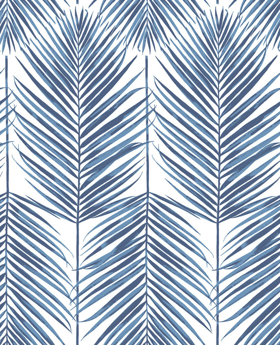 NextWall Paradise Palm Coastal Blue Wallpaper NW33002