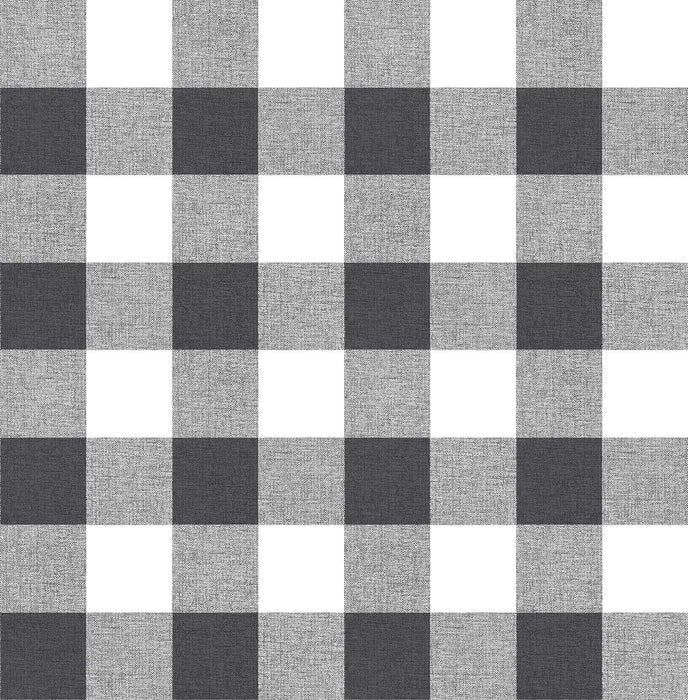 NextWall Picnic Plaid Charcoal Wallpaper Sample NW34500