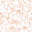 NextWall Linework Floral Orange Wallpaper Sample NW34905