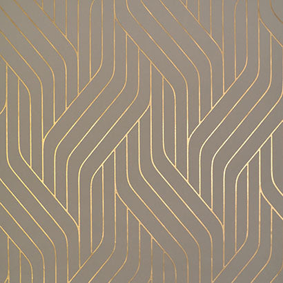 York Ebb & Flow Khaki & Gold Wallpaper NW3518