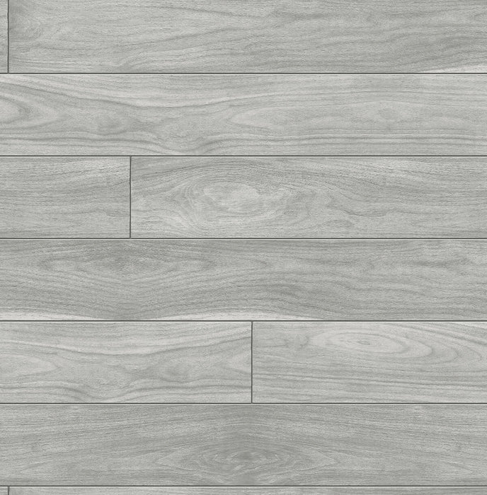 NextWall Teak Planks Gray Wallpaper NW35408