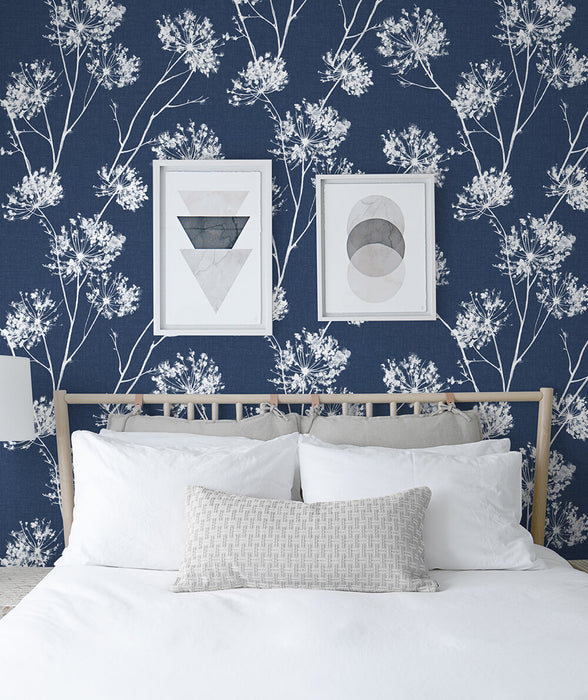 NextWall One O''clocks Denim Blue Wallpaper NW36002