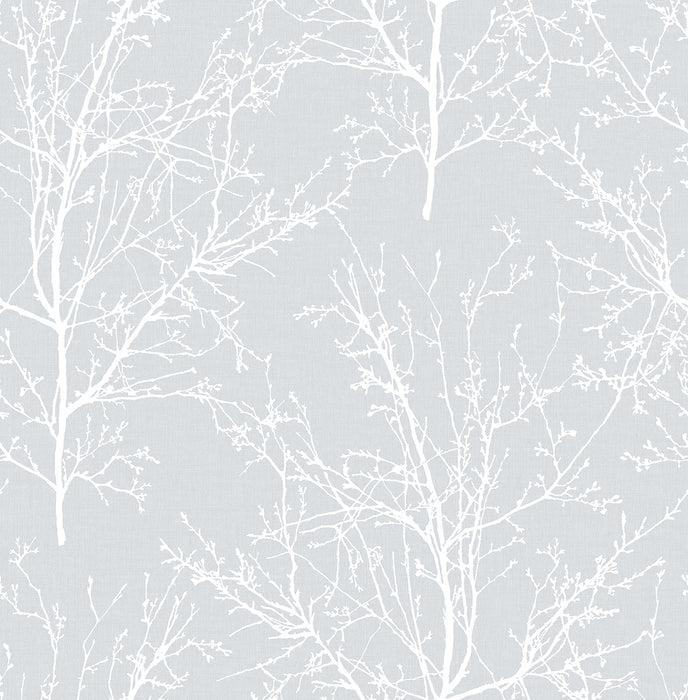 NextWall Tree Branches Daydream Gray Wallpaper Sample NW36108