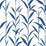 NextWall Bamboo Leaves Navy Blue & White Wallpaper Sample NW36412