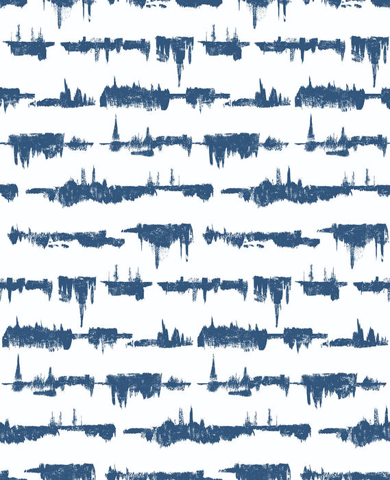 NextWall Lifeline Navy Blue Wallpaper NW37102