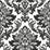 NextWall Damask Black & White Wallpaper Sample NW37400