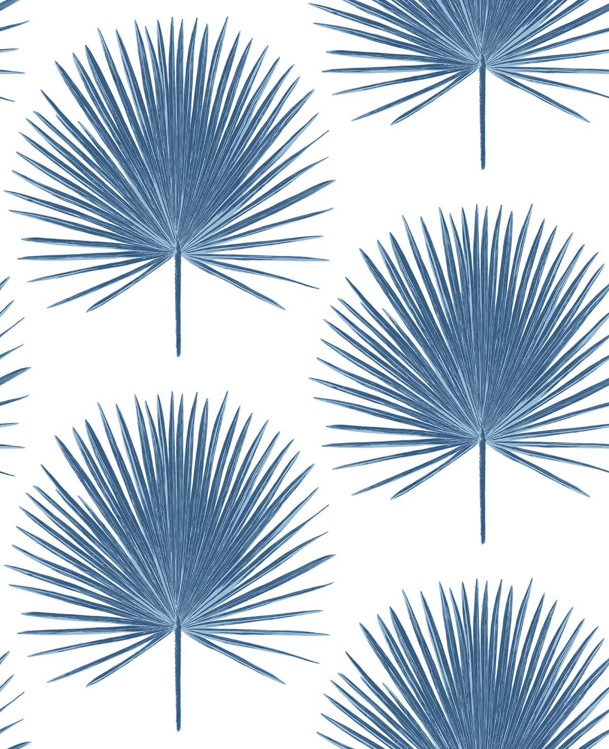 NextWall Palmetto Palm Coastal Blue Wallpaper NW37502