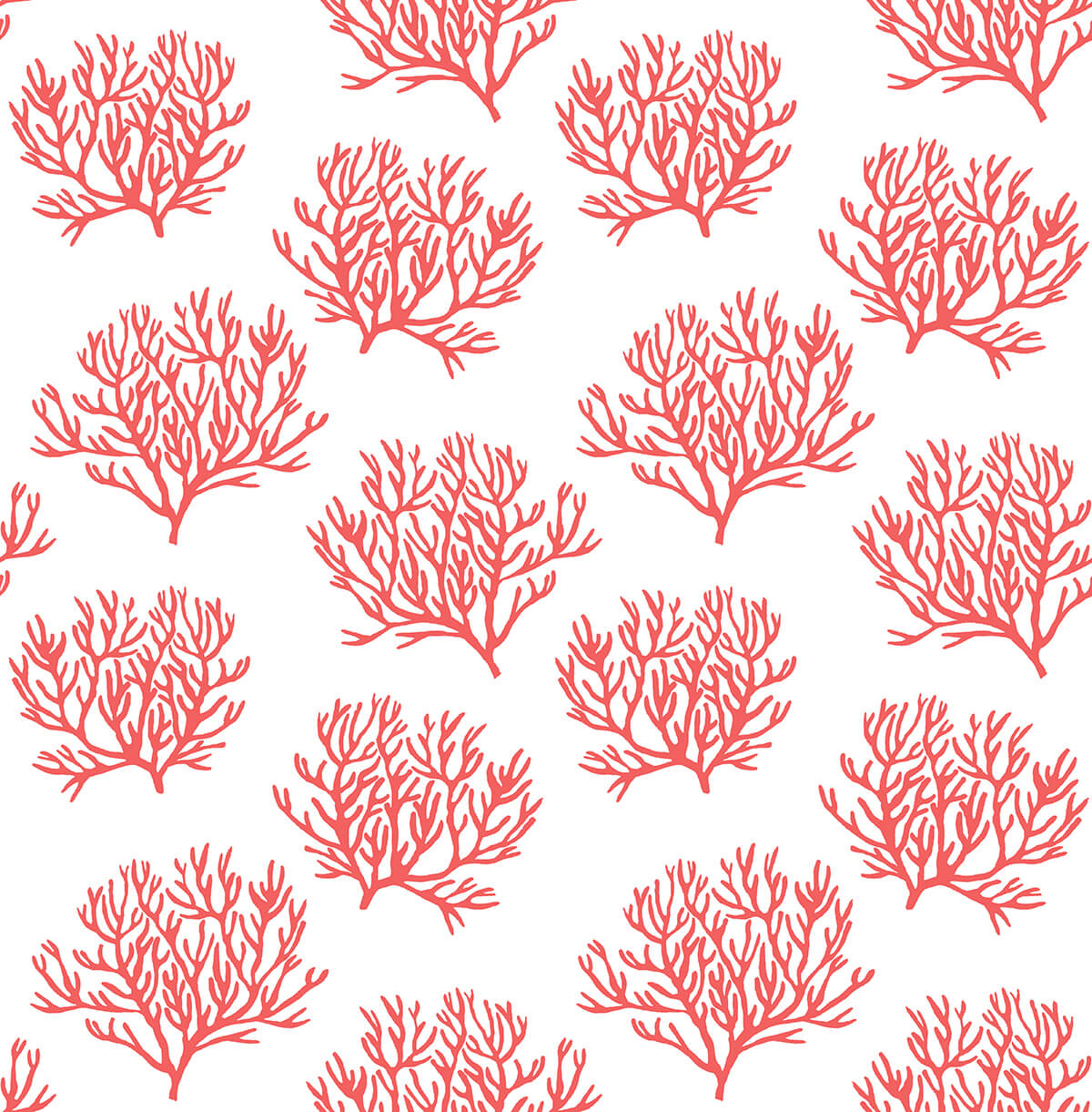 NextWall Coastal Coral Reef Vermillion Wallpaper NW38001