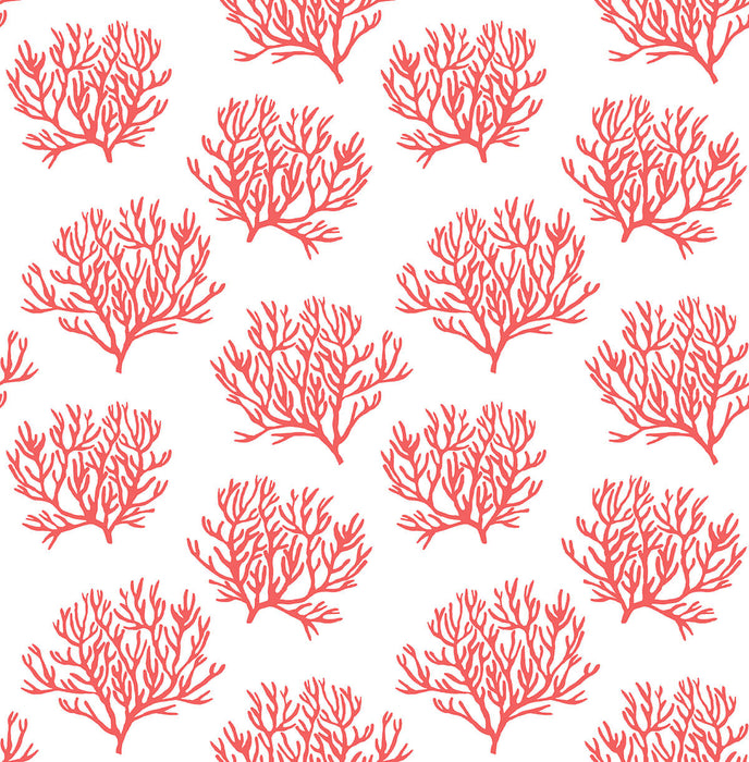 NextWall Coastal Coral Reef Vermillion Wallpaper Sample NW38001