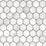 NextWall Inlay Hexagon Carrara & Metallic Silver Wallpaper Sample NW38615