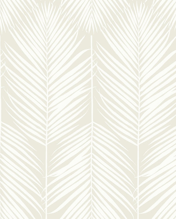 NextWall Palm Silhouette Sea Salt Wallpaper Sample NW39805