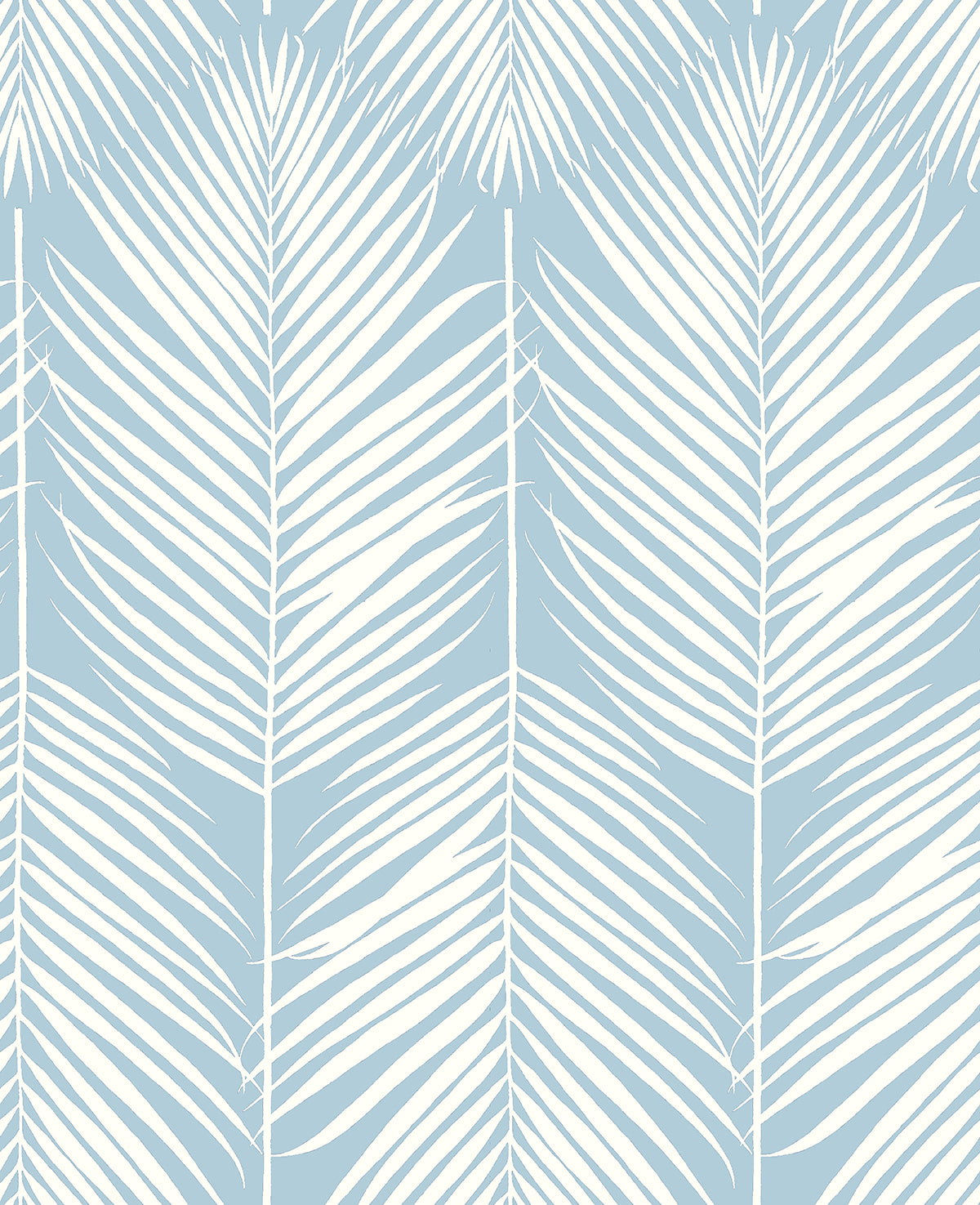 NextWall Palm Silhouette Hampton Blue Wallpaper NW39812