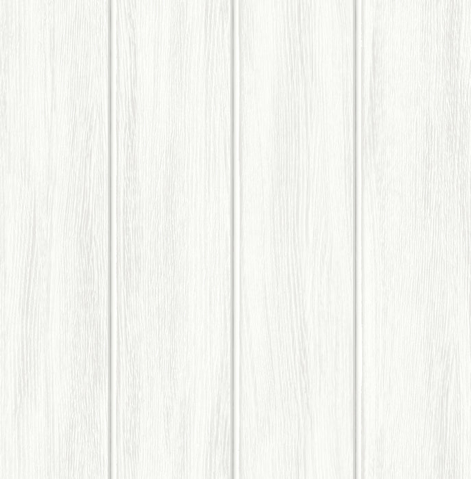 NextWall Wood Panel Alabaster Wallpaper NW39900