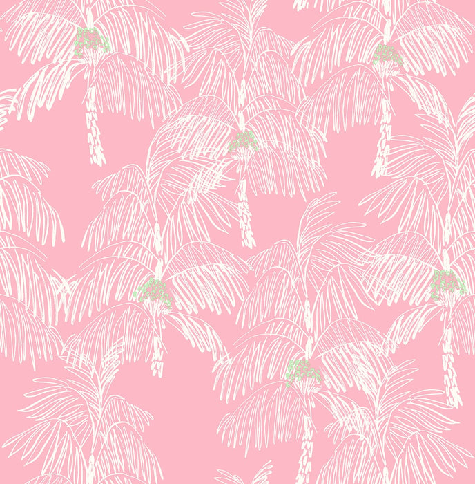 NextWall Palm Beach Flamingo Wallpaper Sample NW40001