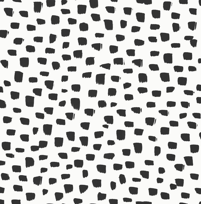 NextWall Speckled Dot Black & White Wallpaper NW40100