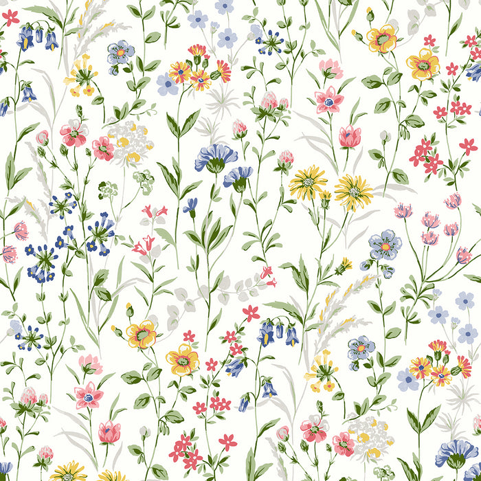 NextWall Wildflowers Multicolored Wallpaper NW41901