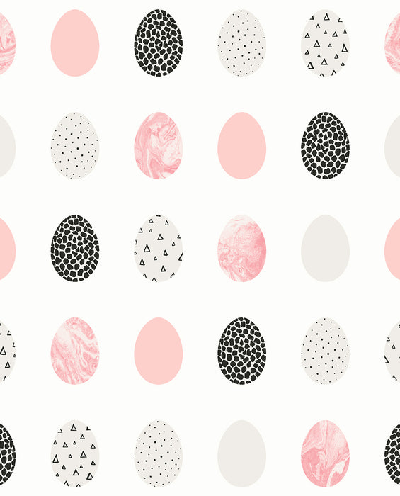 NextWall Mod Eggs Pink & Black Wallpaper NW42001