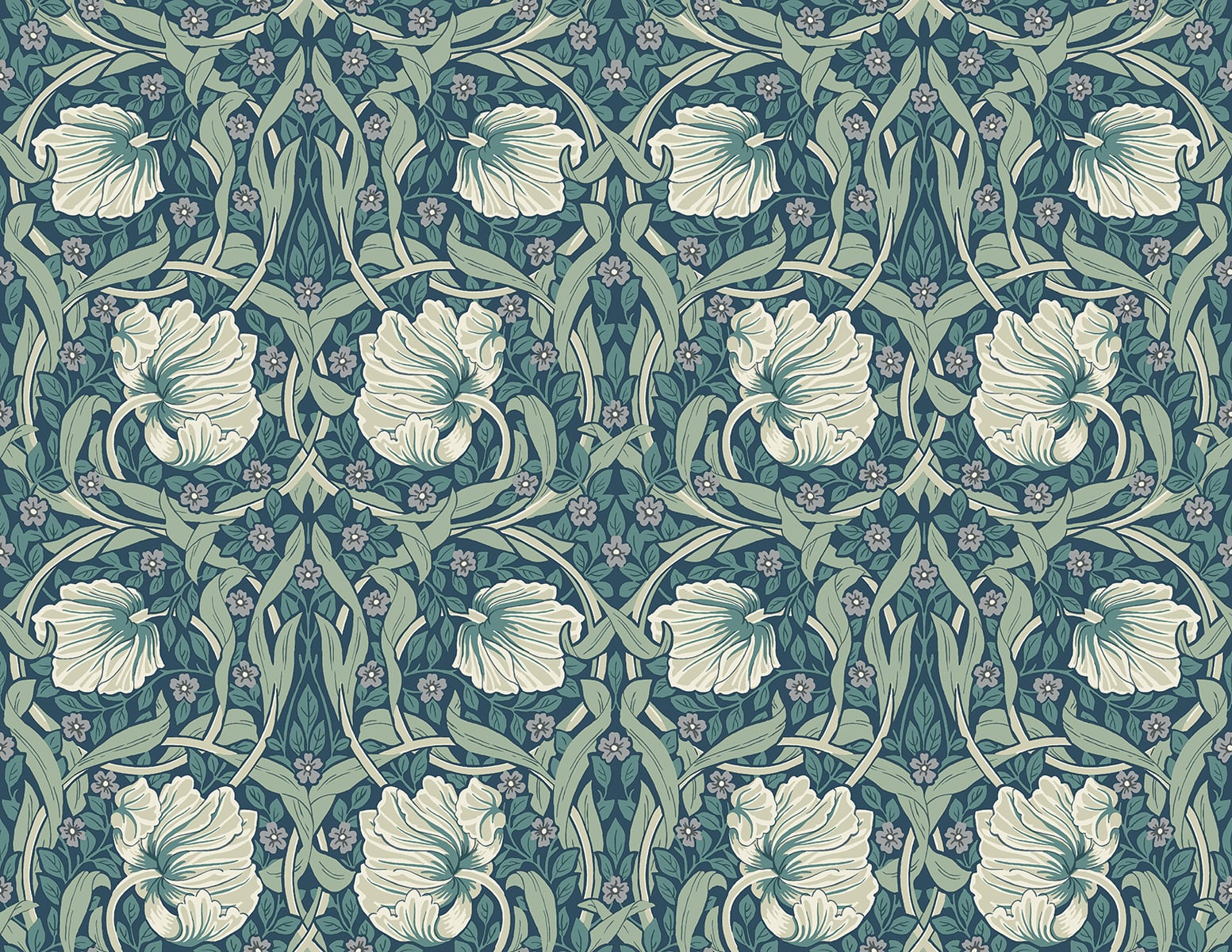 NextWall Pimpernel Floral Teal & Sandstone Wallpaper NW42404