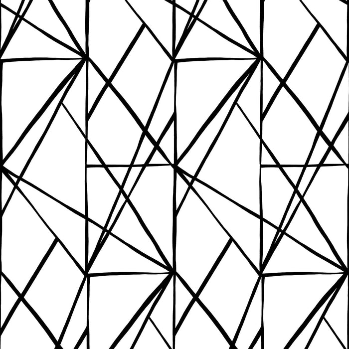 NextWall Quartz Geo Black & White Wallpaper NW42500