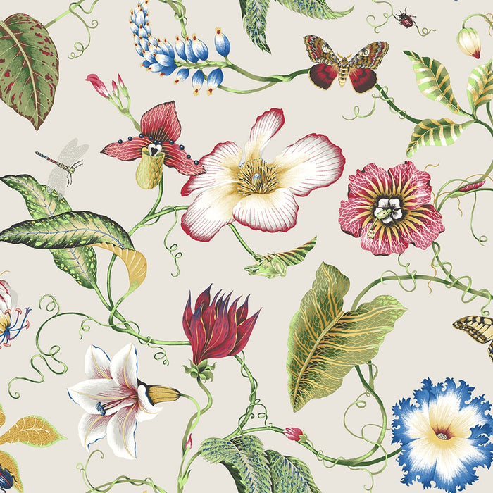 NextWall Summer Garden Floral Raspberry & Chartreuse Wallpaper NW43001