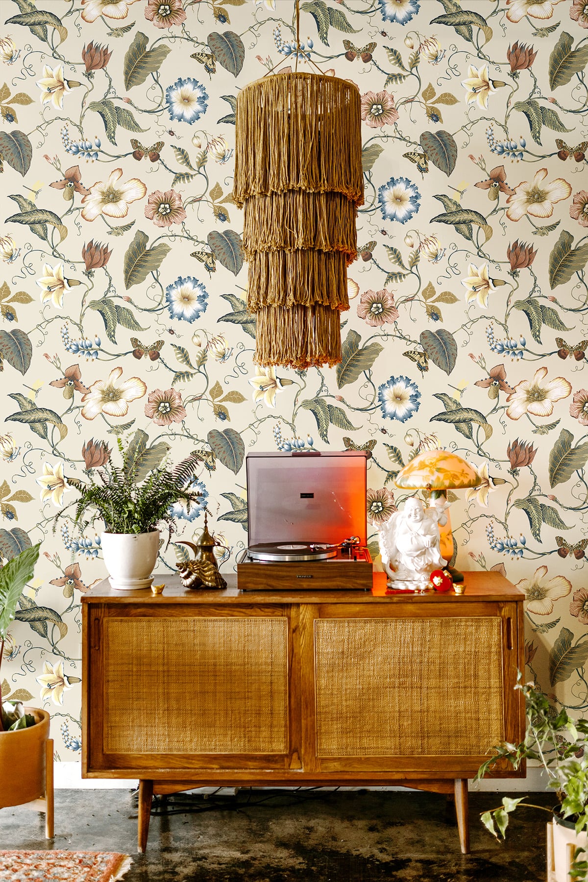 NextWall Summer Garden Floral Alabaster Wallpaper NW43005