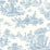 NextWall Chateau Toile Blue Bell Wallpaper Sample NW43302