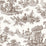 NextWall Chateau Toile Sable Brown Wallpaper Sample NW43307