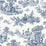 NextWall Chateau Toile Navy Blue Wallpaper Sample NW43312